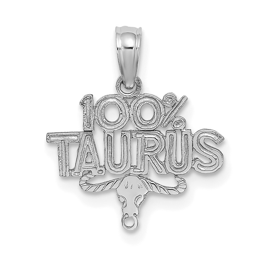 Million Charms 14k WG 100% TAURUS Zodiac Charm Pendant